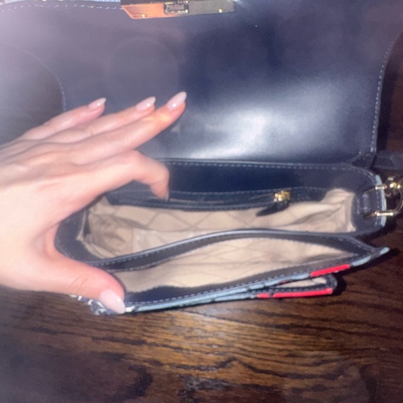 Michael Kors denim&navy leather Graphic Crossbody Bag - Picture 2 of 4